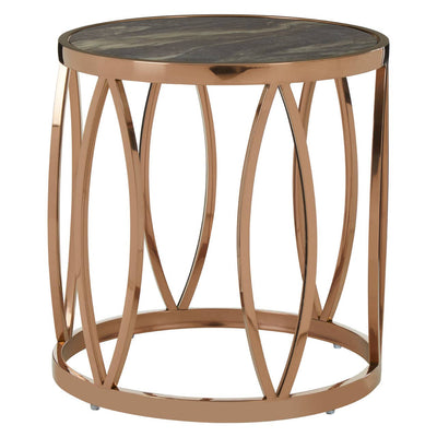 Noosa & Co. Living Tula Round Side Table With Leaf Base House of Isabella UK
