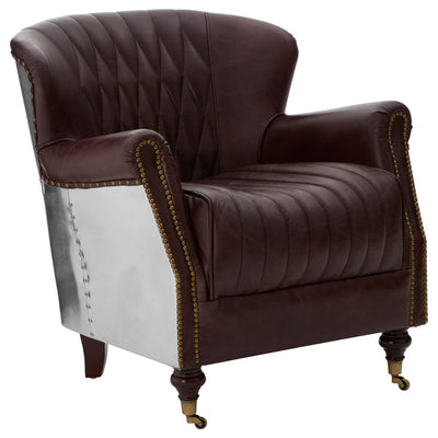 Noosa & Co. Living Victor Coffee Leather Armchair House of Isabella UK