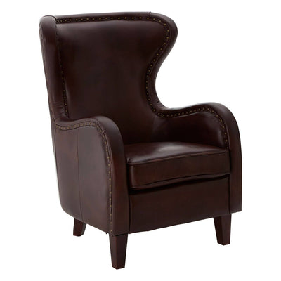 Noosa & Co. Living Victor Dark Coffee Leather Armchair House of Isabella UK