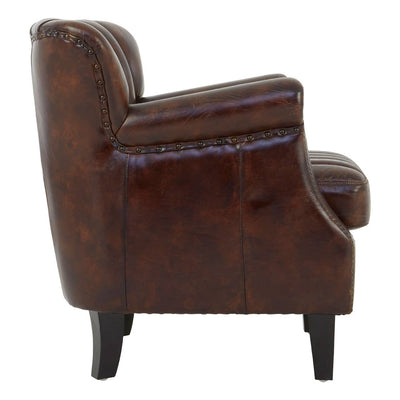 Noosa & Co. Living Victor Winged Brown Leather Armchair House of Isabella UK