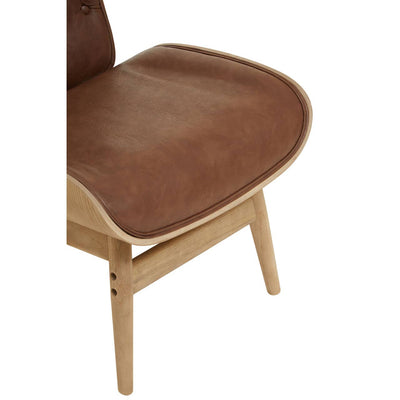 Noosa & Co. Living Vinsi Brown Leather Effect Chair With Winged Back House of Isabella UK