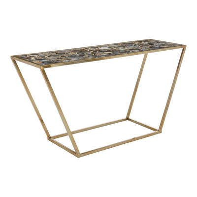 Noosa & Co. Living Vita Console Table With Black Agate Top House of Isabella UK