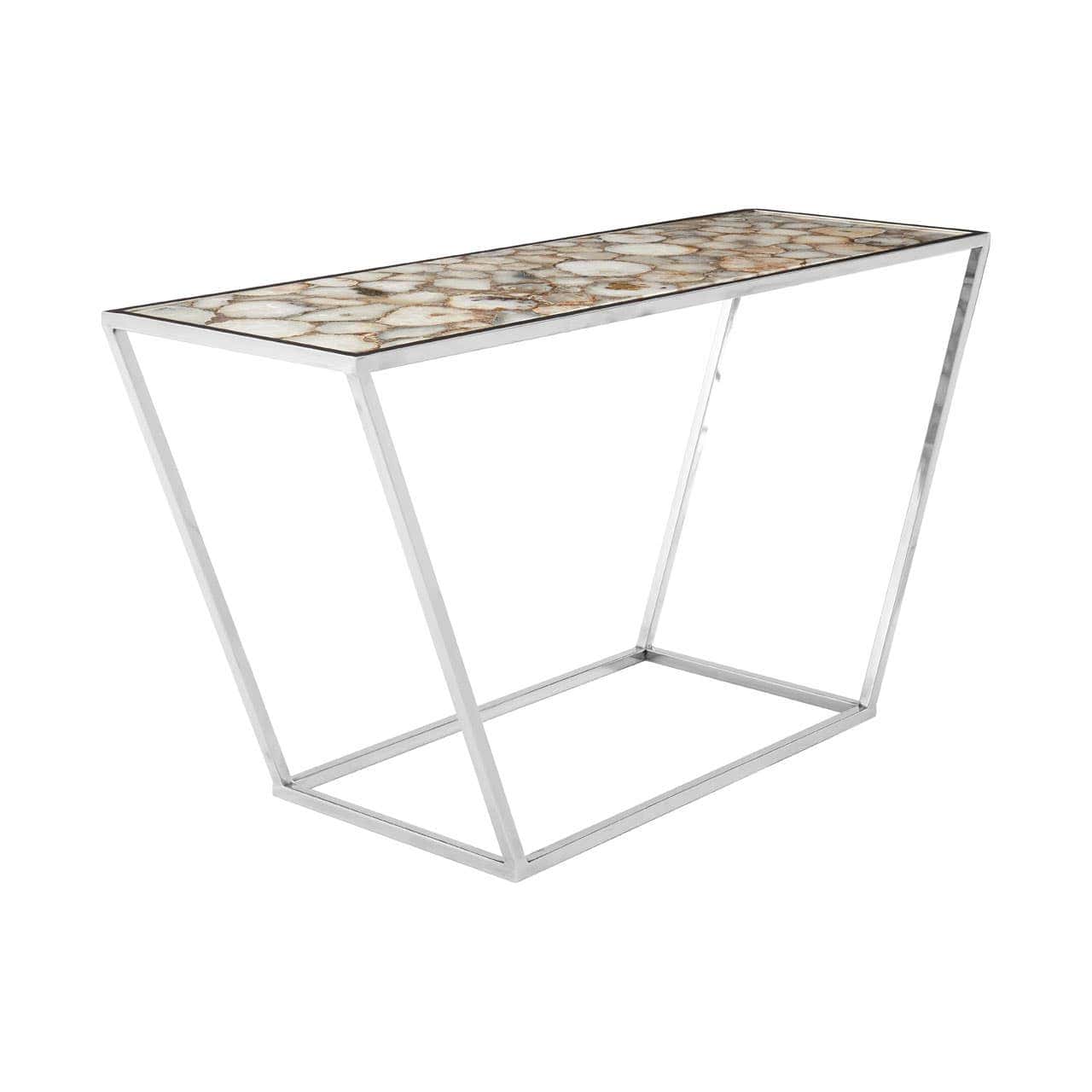Noosa & Co. Living Vita White Agate Console Table House of Isabella UK