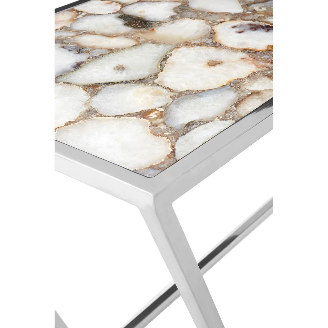 Noosa & Co. Living Vita White Agate Console Table House of Isabella UK