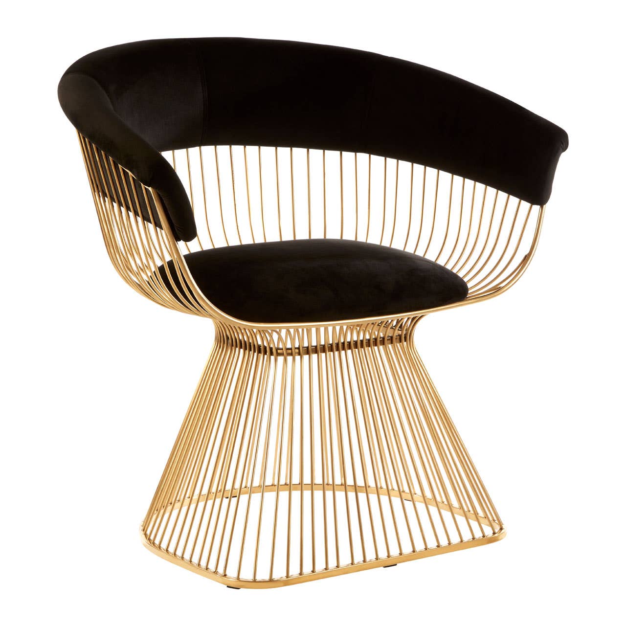 Noosa & Co. Living Vogue Black Velvet / Gold Finish Chair House of Isabella UK