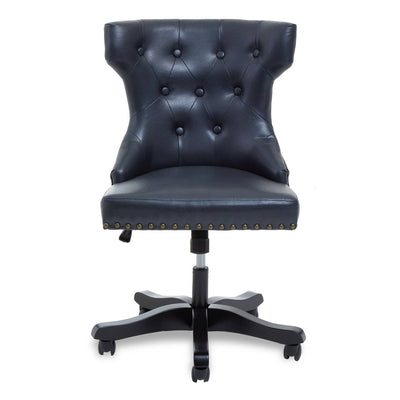 Noosa & Co. Living Walson Black Leather Effect Home Office Chair House of Isabella UK
