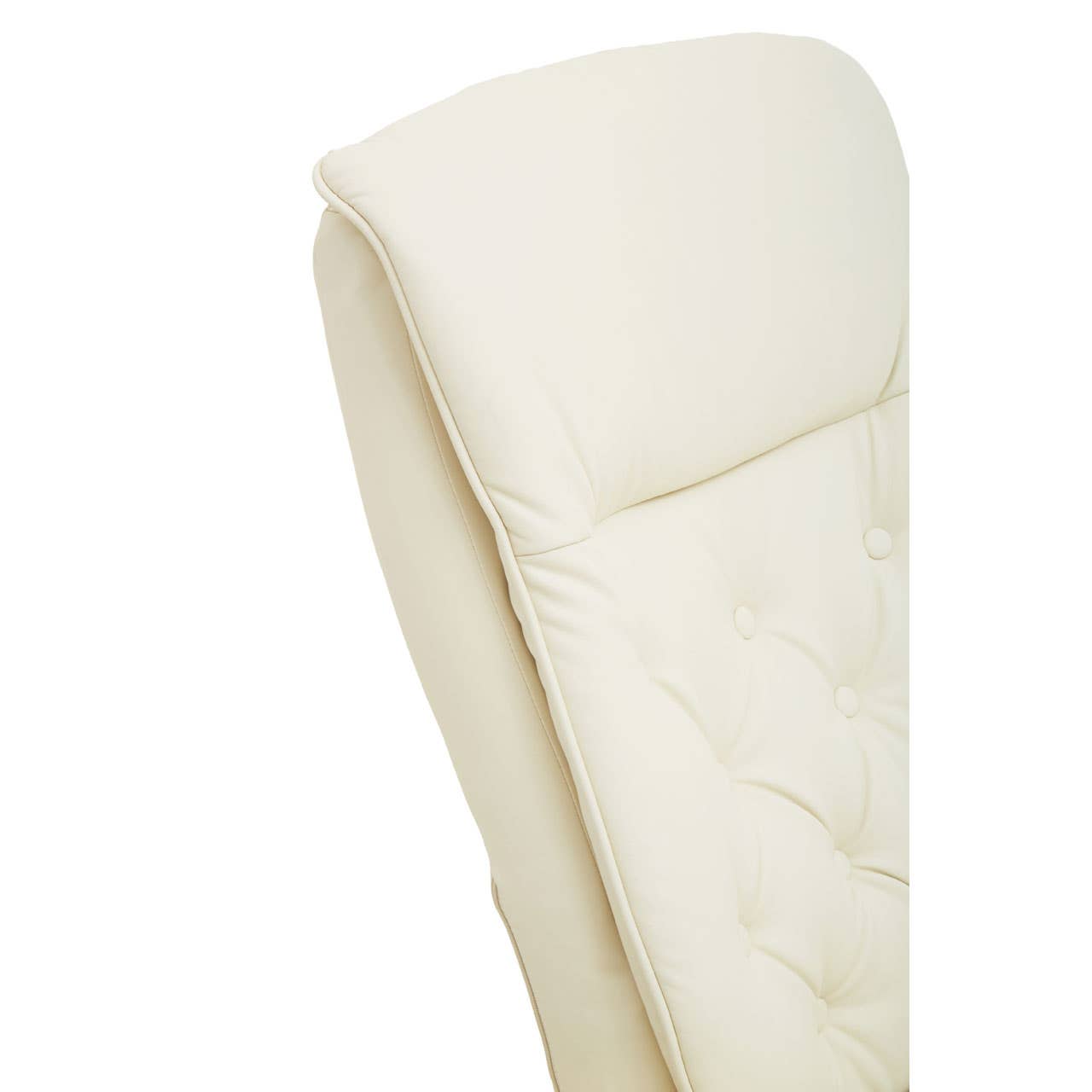 Noosa & Co. Living Warrington Ivory Leather Effect Recliner And Footstool House of Isabella UK