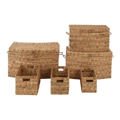 Noosa & Co. Living Water Hyacinth Storage Baskets – Set Of 6 House of Isabella UK
