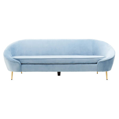 Noosa & Co. Living Yasmeen 3 Seat Aqua Blue Velvet Sofa House of Isabella UK
