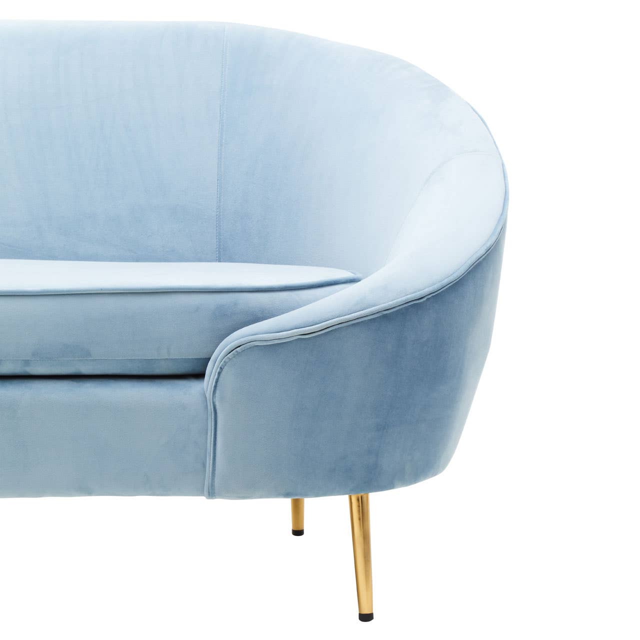 Noosa & Co. Living Yasmeen 3 Seat Aqua Blue Velvet Sofa House of Isabella UK