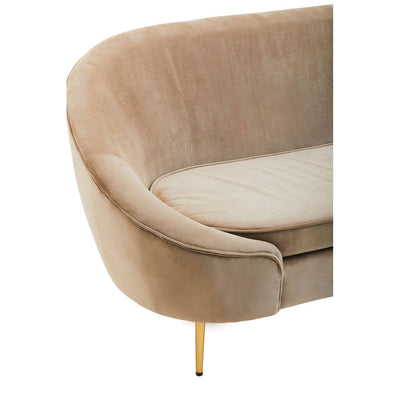 Noosa & Co. Living Yasmeen 3 Seat Mink Velvet Sofa House of Isabella UK