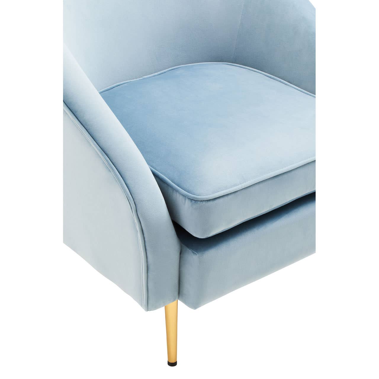 Noosa & Co. Living Yasmeen Aqua Blue Velvet Armchair House of Isabella UK