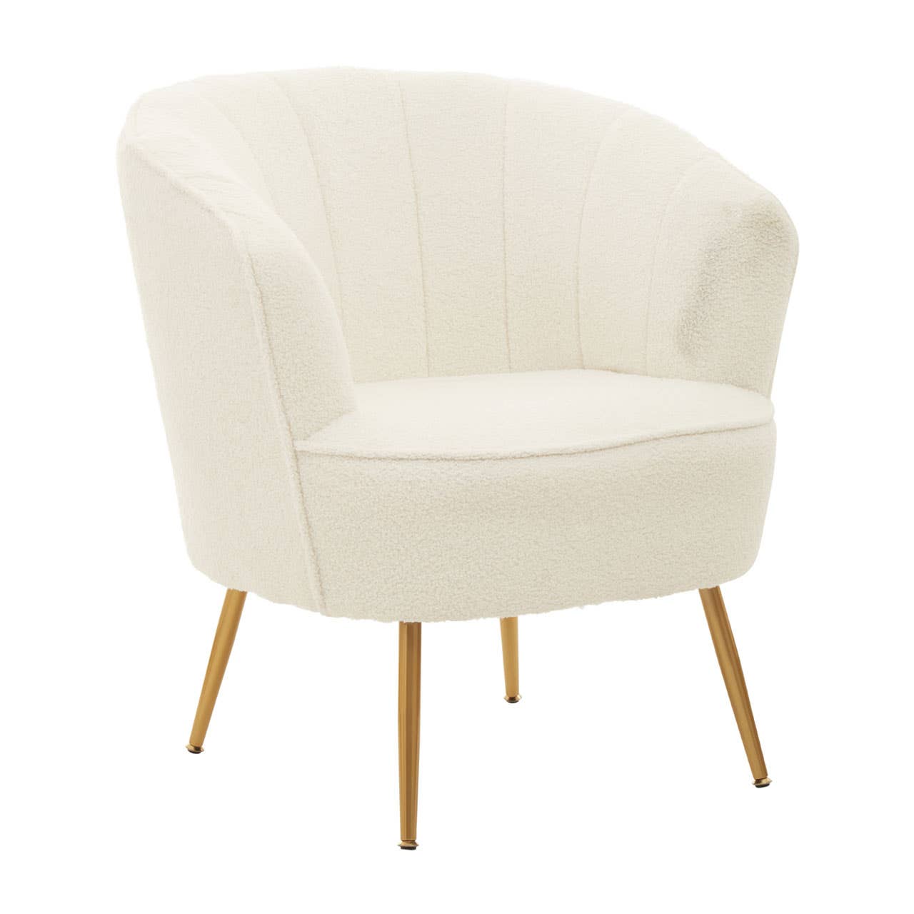 Noosa & Co. Living Yazmin Channel Armchair With Gold Finish Legs House of Isabella UK