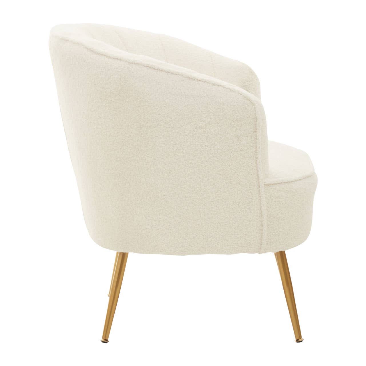 Noosa & Co. Living Yazmin Channel Armchair With Gold Finish Legs House of Isabella UK
