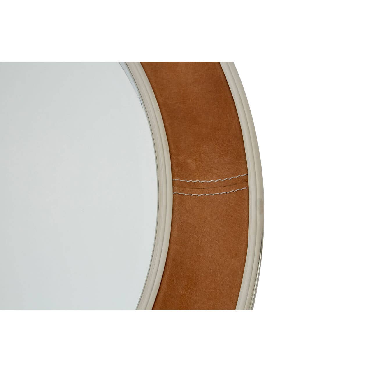 Noosa & Co. Mirrors Churchill Tan Genuine Leather Wall Mirror House of Isabella UK