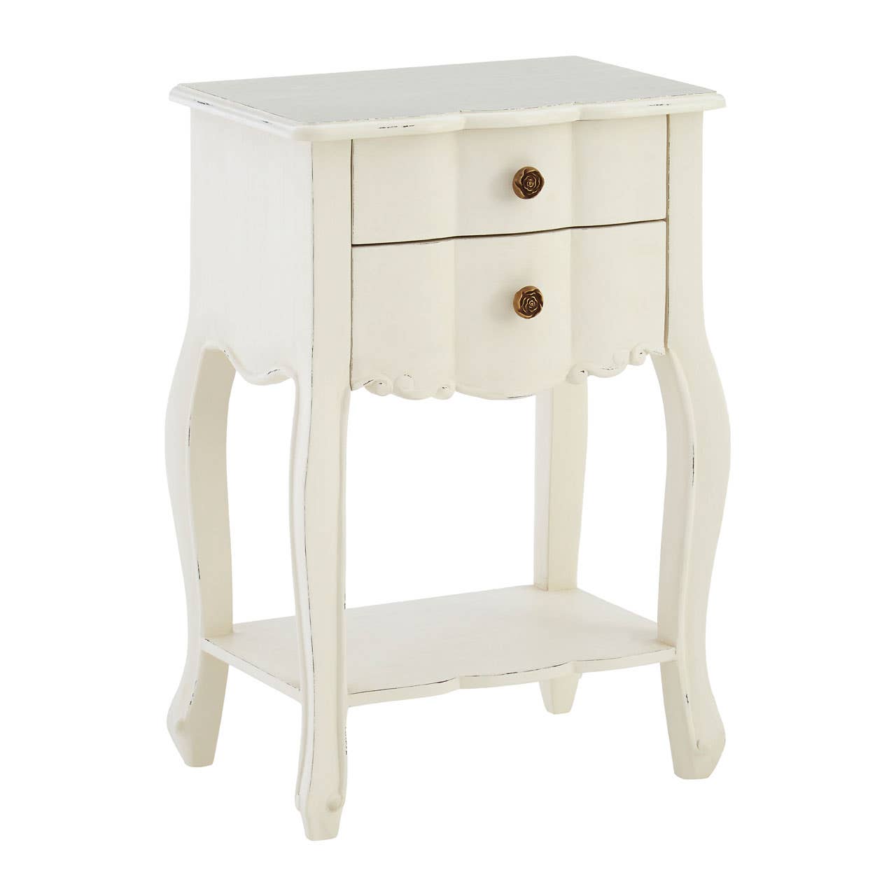 Noosa & Co. Sleeping Loire 2 Drawer White Bedside Table House of Isabella UK