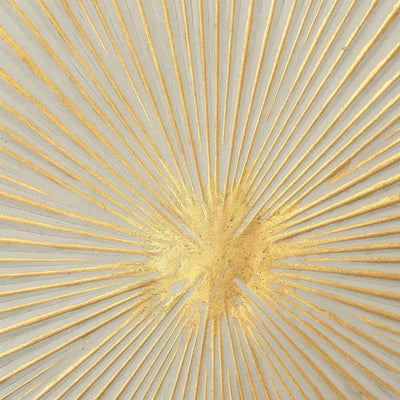 Pacific Lifestyle Accessories White and Gold Metal Sunburst Wall Art House of Isabella UK