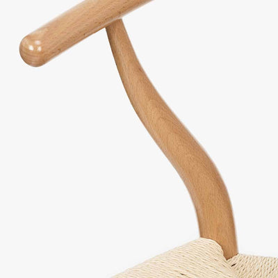 Pacific Lifestyle Dining Quinn Natural Beech Wood and Natural Paper Rope Dining Chair House of Isabella UK
