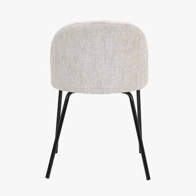 Pacific Lifestyle Dining Turi Pebble Linen Mix and Black Metal Dining Chair House of Isabella UK