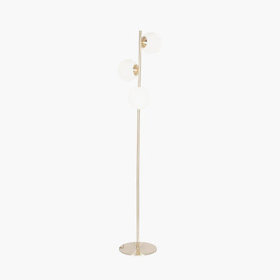 Pacific Lifestyle Lighting Asterope White Orb and Gold Metal Floor Lamp House of Isabella UK