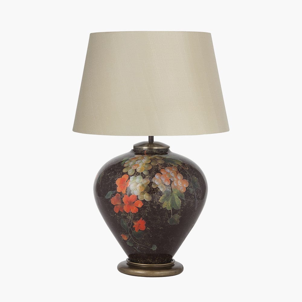 Pacific Lifestyle Lighting Fruit and Flower Ginger Jar Glass Table Lamp House of Isabella UK