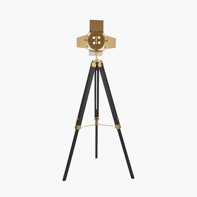 Pacific Lifestyle Lighting Hereford Gold and Black Tripod Floor Lamp House of Isabella UK