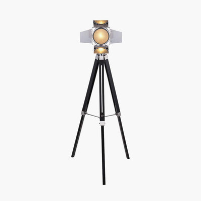 Pacific Lifestyle Lighting Hereford Silver and Black Tripod Floor Lamp House of Isabella UK