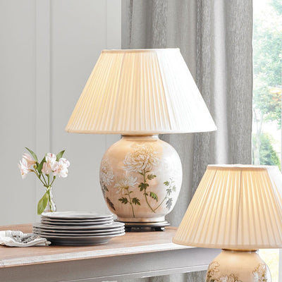 Pacific Lifestyle Lighting RHS Chrysanthemum Large Glass Table Lamp House of Isabella UK