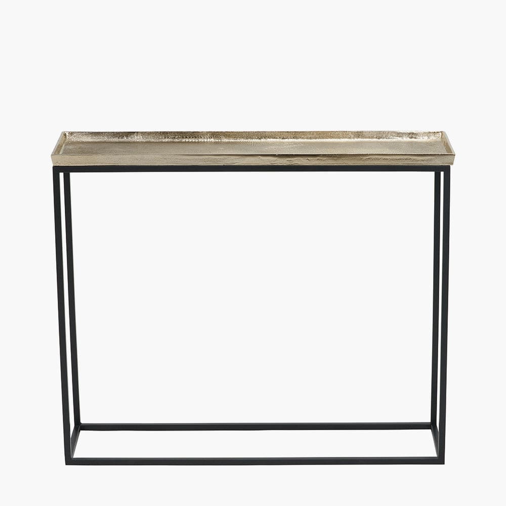 Pacific Lifestyle Living Franklin Gold Cast and Black Metal Console Table House of Isabella UK