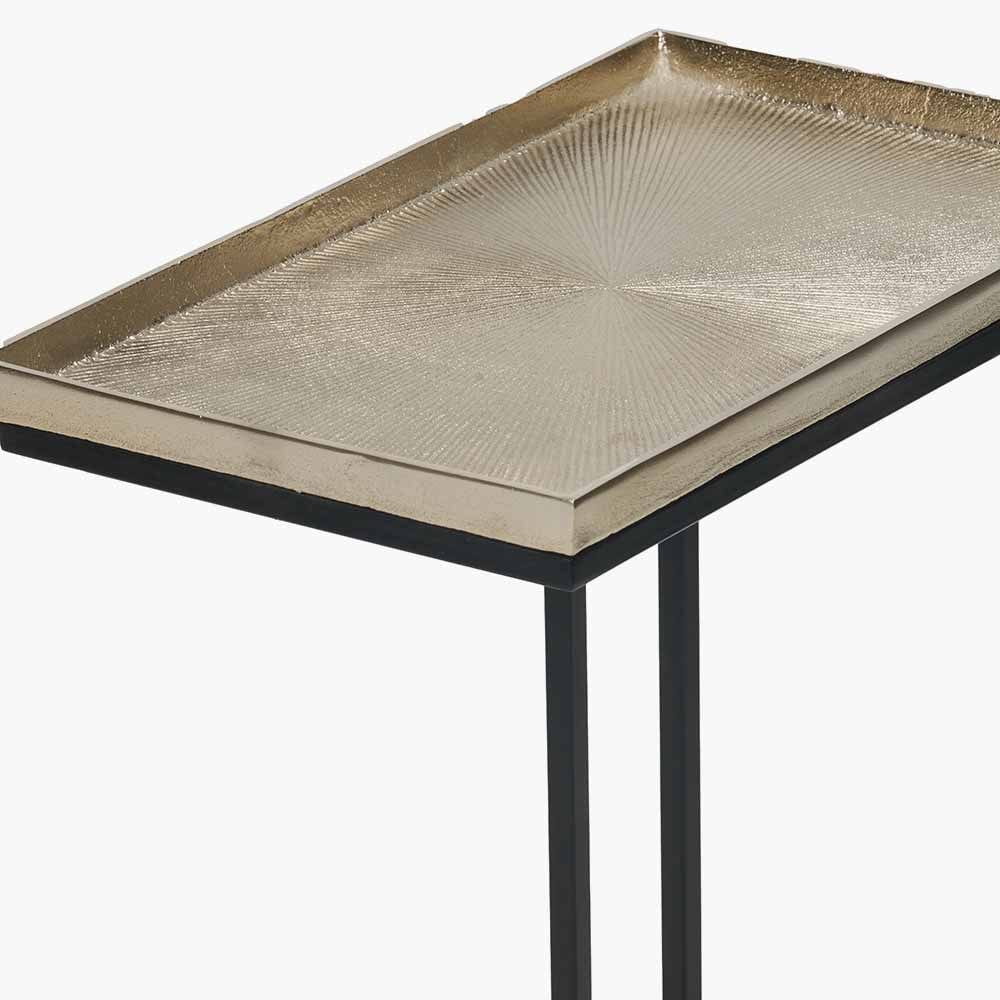 Pacific Lifestyle Living Franklin Gold Cast and Black Metal Supper Side Table House of Isabella UK