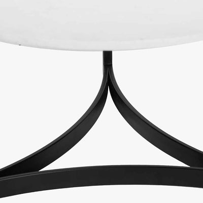 Pacific Lifestyle Living Hendrick White Marble and Black Metal Coffee Table House of Isabella UK
