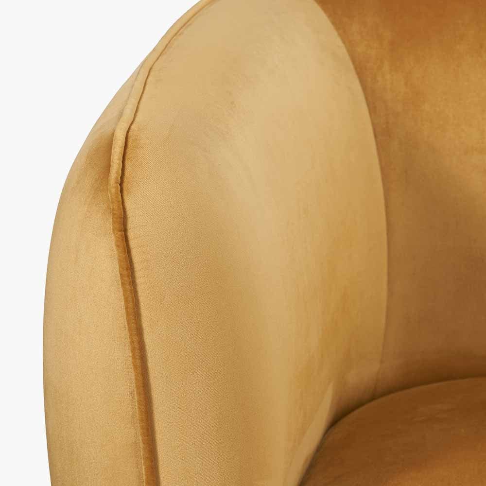 Pacific Lifestyle Living Lucca Gold Velvet and Metal Sofa House of Isabella UK