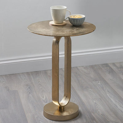 Pacific Lifestyle Living Zaneta Gold Cast Metal Table House of Isabella UK
