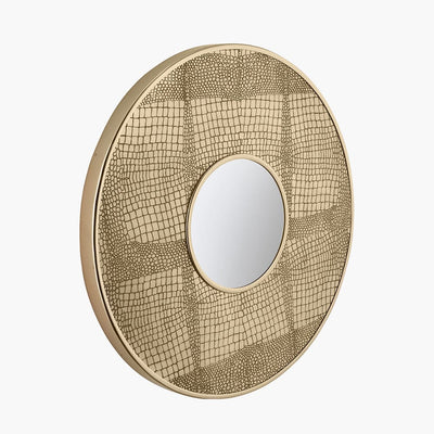 Pacific Lifestyle Mirrors Antique Brass Metal Round Wall Mirror House of Isabella UK