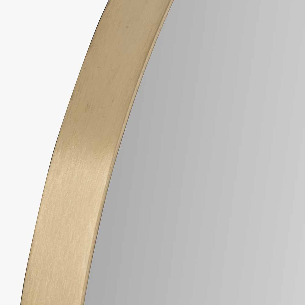 Pacific Lifestyle Mirrors Brushed Gold Metal Slim Frame Round Wall Mirror Medium House of Isabella UK