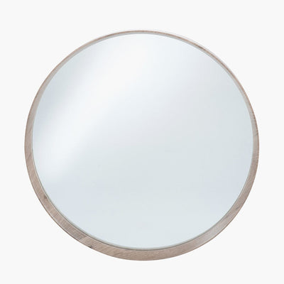 Pacific Lifestyle Mirrors Natural Wood Veneer Deep Edge Round Wall Mirror Large House of Isabella UK