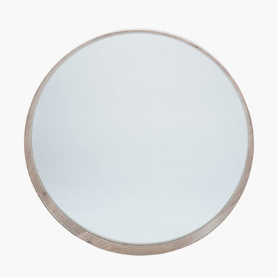 Pacific Lifestyle Mirrors Natural Wood Veneer Deep Edge Round Wall Mirror Large House of Isabella UK