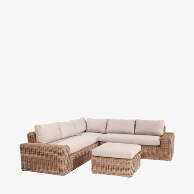 Pacific Lifestyle Outdoors Como Natural Antique Corner Set House of Isabella UK