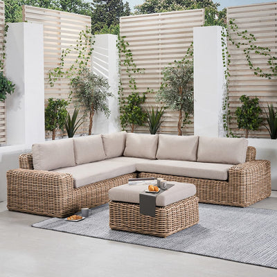 Pacific Lifestyle Outdoors Como Natural Antique Corner Set House of Isabella UK