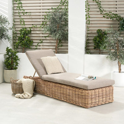 Pacific Lifestyle Outdoors Garda Natural Antique Sunlounger House of Isabella UK