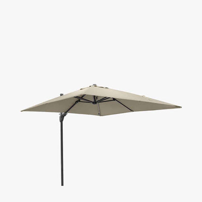 Pacific Lifestyle Outdoors Glow Challenger T2 3m Square Champagne Free Arm Parasol House of Isabella UK