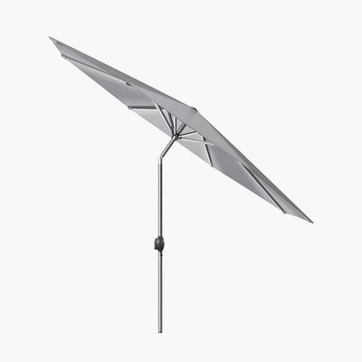 Pacific Lifestyle Outdoors Glow Defender 3m Round Luna Grey Centre Pole Parasol House of Isabella UK