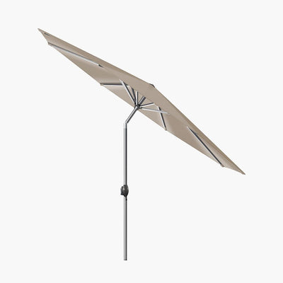 Pacific Lifestyle Outdoors Glow Defender 3m Round Taupe Centre Pole Parasol House of Isabella UK