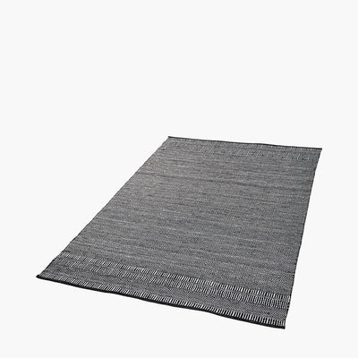 Pacific Lifestyle Outdoors Indoor Outdoor Recycled PET Yarn Black and White Inca Design Rug House of Isabella UK
