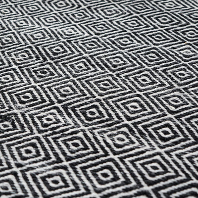 Pacific Lifestyle Outdoors Indoor Outdoor Recycled PET Yarn Black and White Inca Design Rug House of Isabella UK