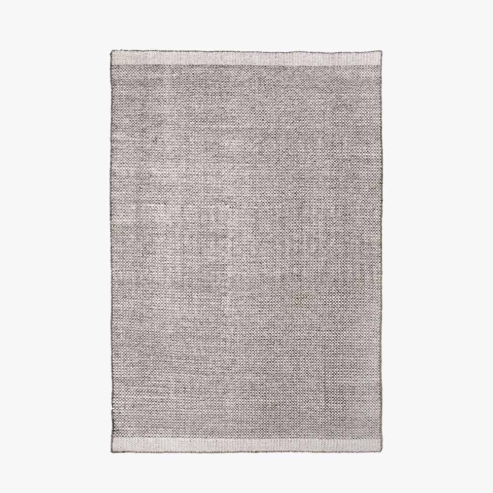 Pacific Lifestyle Outdoors Indoor Outdoor Recycled PET Yarn Graphite and White Basket Weave Design Rug House of Isabella UK