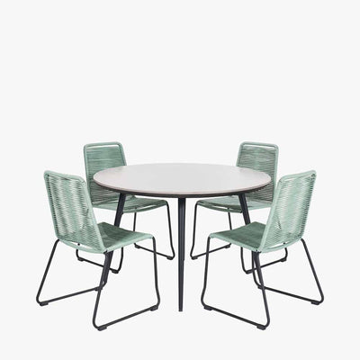 Pacific Lifestyle Outdoors Pang 4 Wasabi Seater Dining Set House of Isabella UK