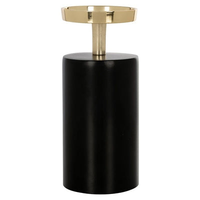 Richmond Interiors Accessories Candle holder Caya small (Black/gold) House of Isabella UK