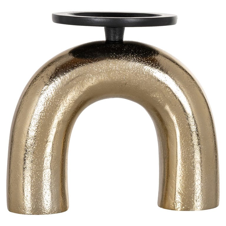 Richmond Interiors Accessories Candle holder Jadey small (Black/gold) House of Isabella UK