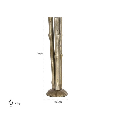 Richmond Interiors Accessories Candle holder Olly big (Brushed Gold) House of Isabella UK